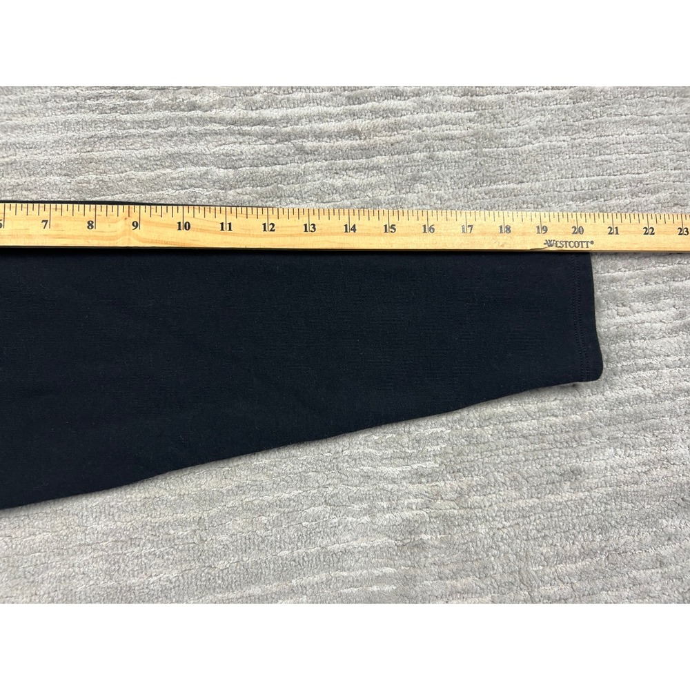 Time and Tru Pullover Womens XL Black Funnel Neck Button Shoulder French Terry - Picture 4 of 8